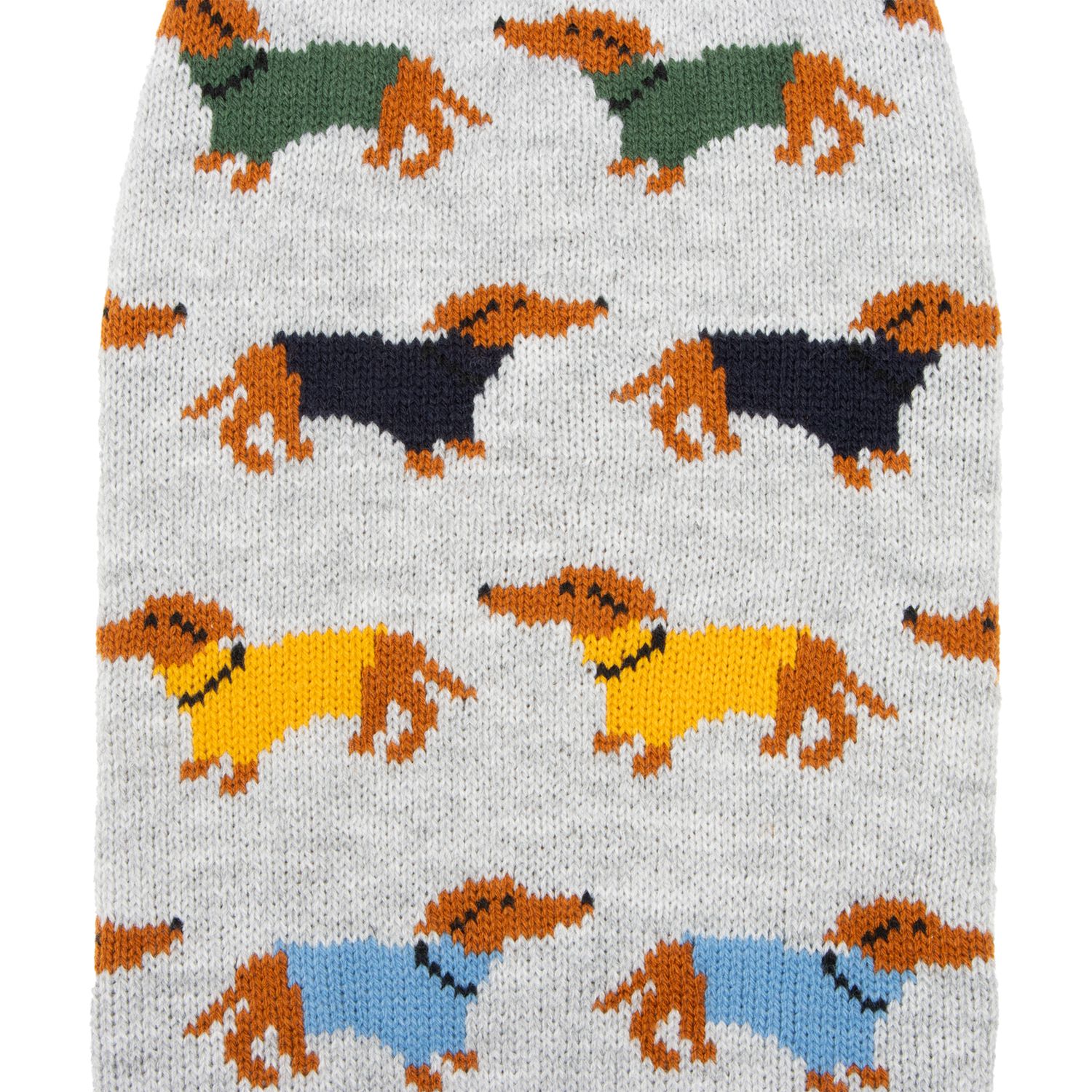 Aristopet Gray Dachshund Motif Dog Sweater, Extra Large