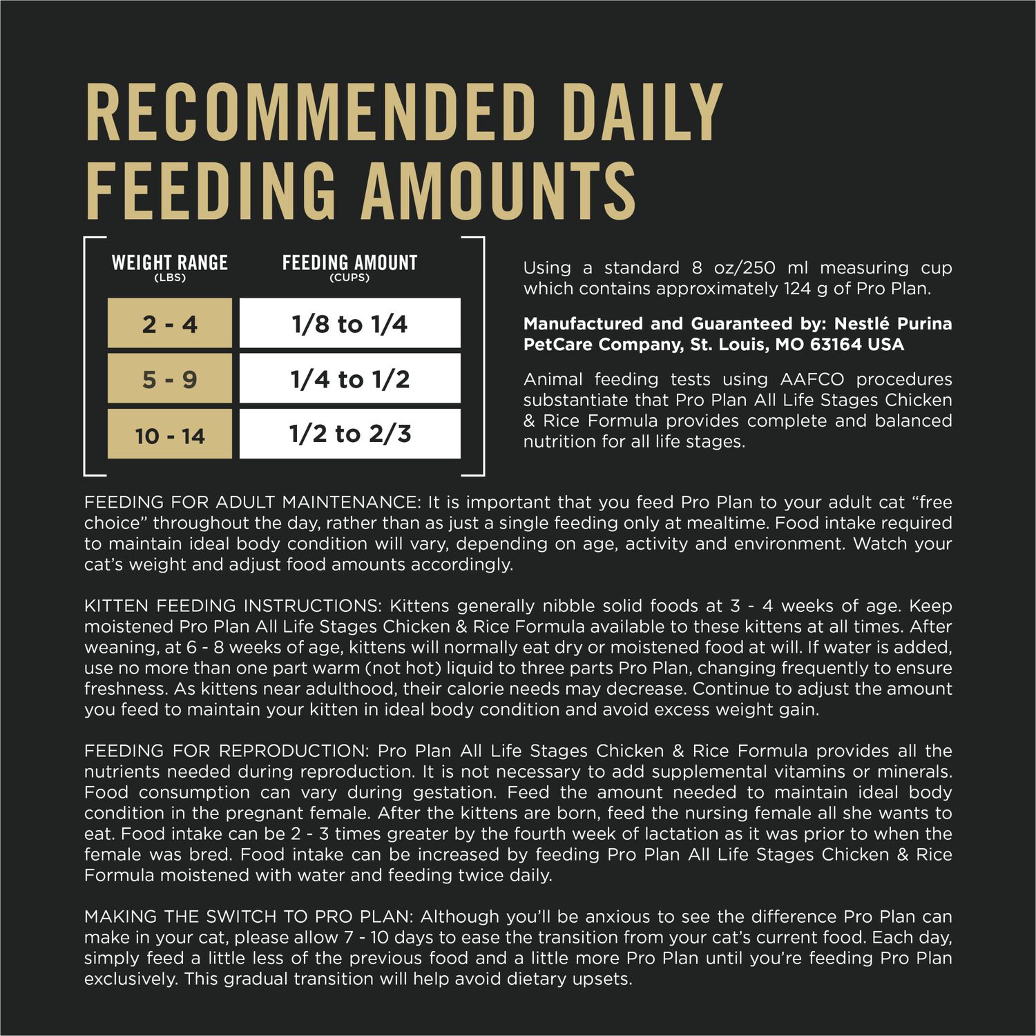 Purina Pro Plan All Life Stages High Protein Dry Cat Food, Chicken And Rice Recipe, 3.2-Lb Bag