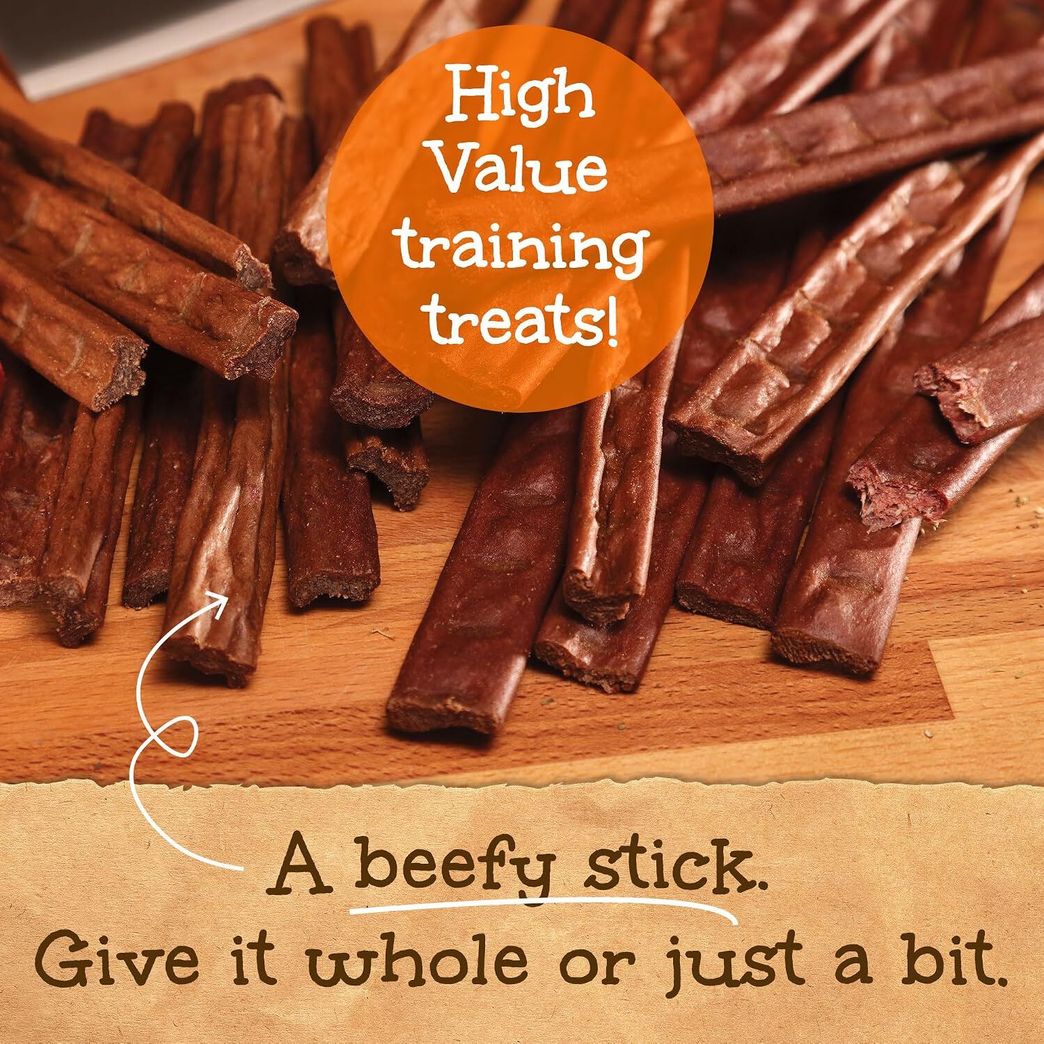 Happy Howie's Beef Woof Stix Dog Treats, 6", 1 Each