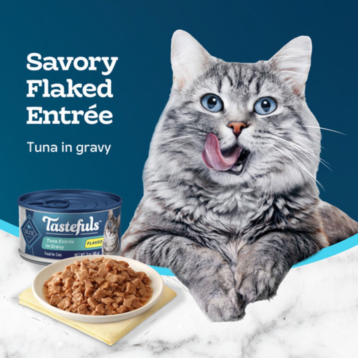 Blue Buffalo Tastefuls Natural Flaked Tuna Entree In Gravy Wet Cat Food, 3-Oz