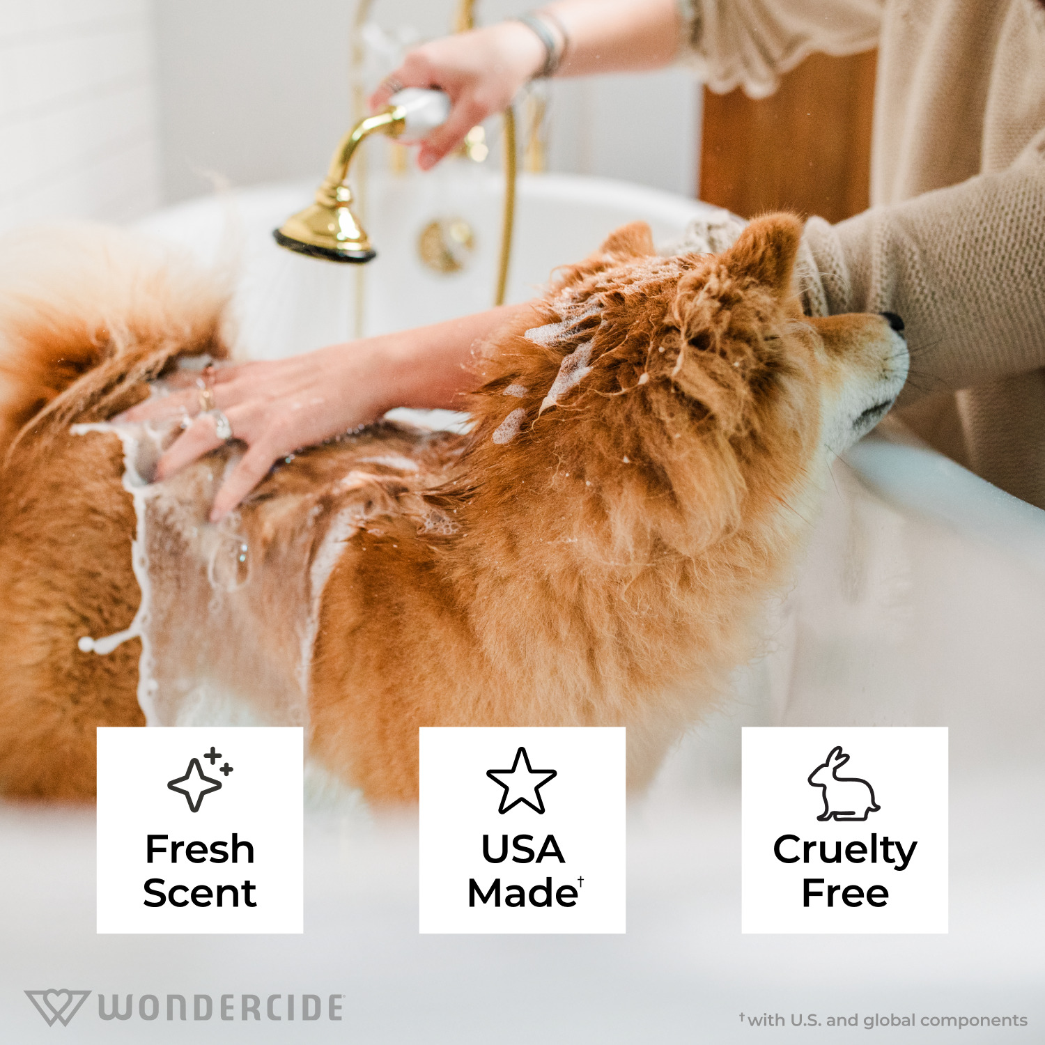 Wondercide Flea & Tick Cat & Dog Shampoo With Natural Essential Oils, Cedarwood 12-Oz