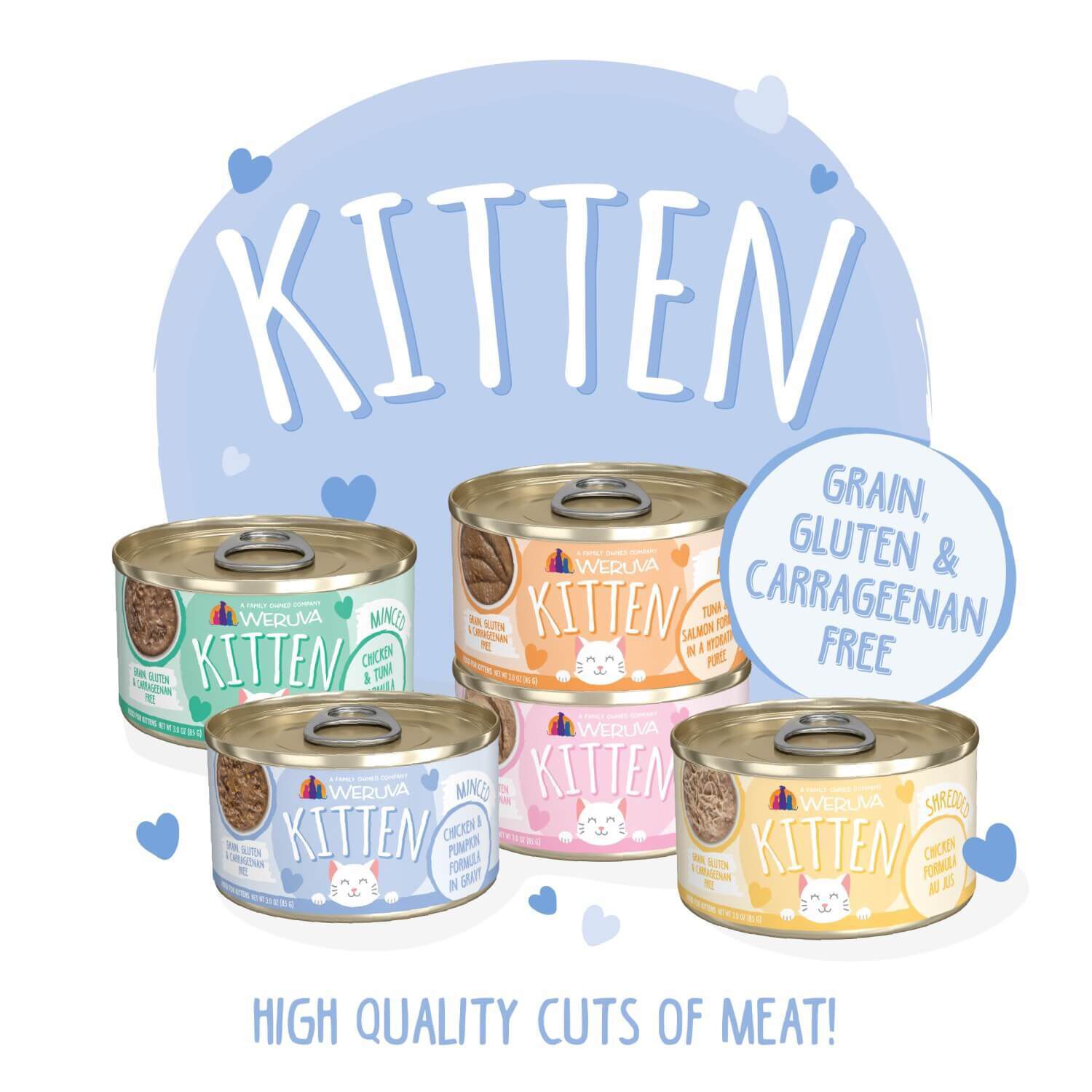 Weruva Kitten Grain Free Chicken & Pumpkin Formula In Gravy Wet Cat Food, 3-Oz Can