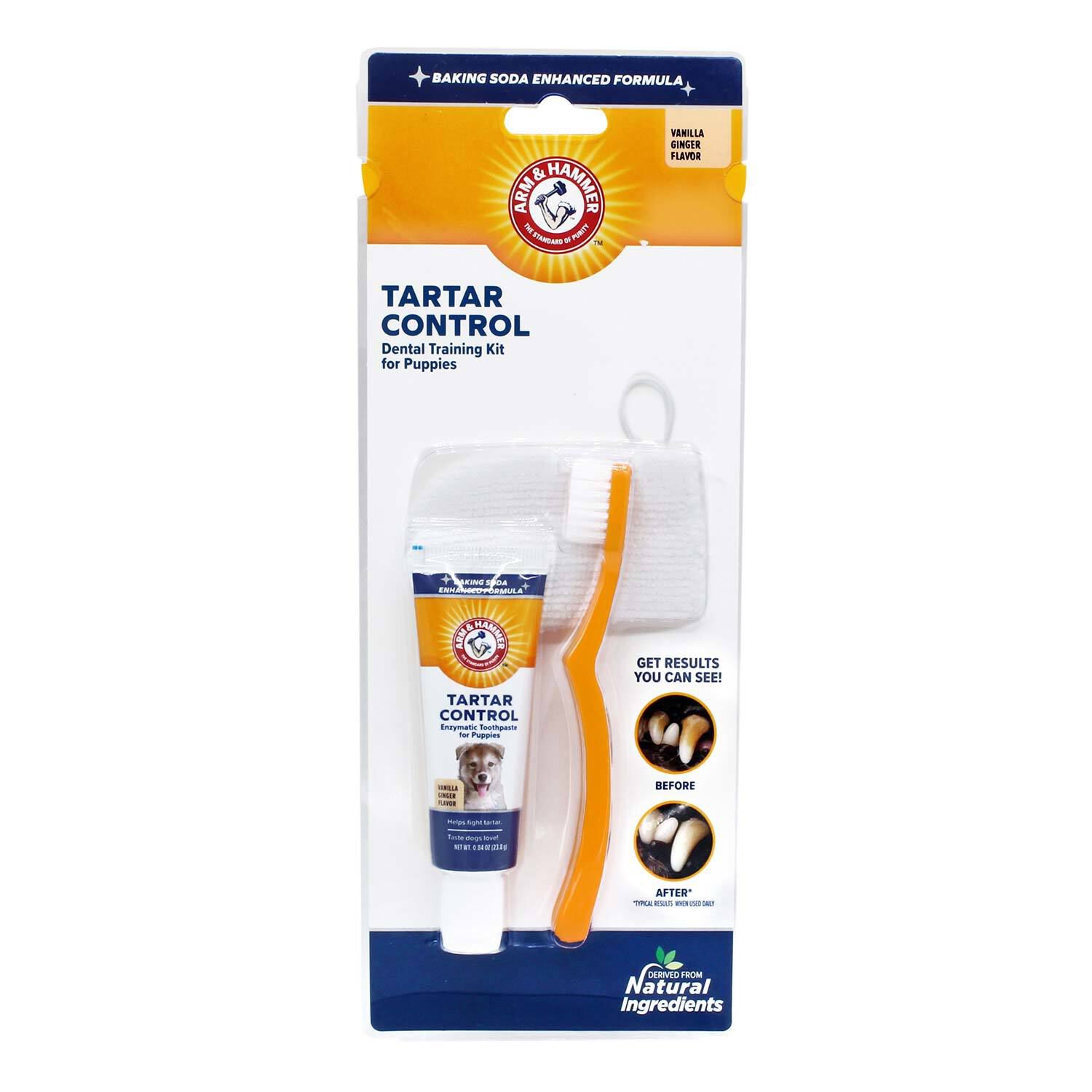 Arm & Hammer Tartar Control Dental Training Kit For Puppies  - Vanilla Ginger