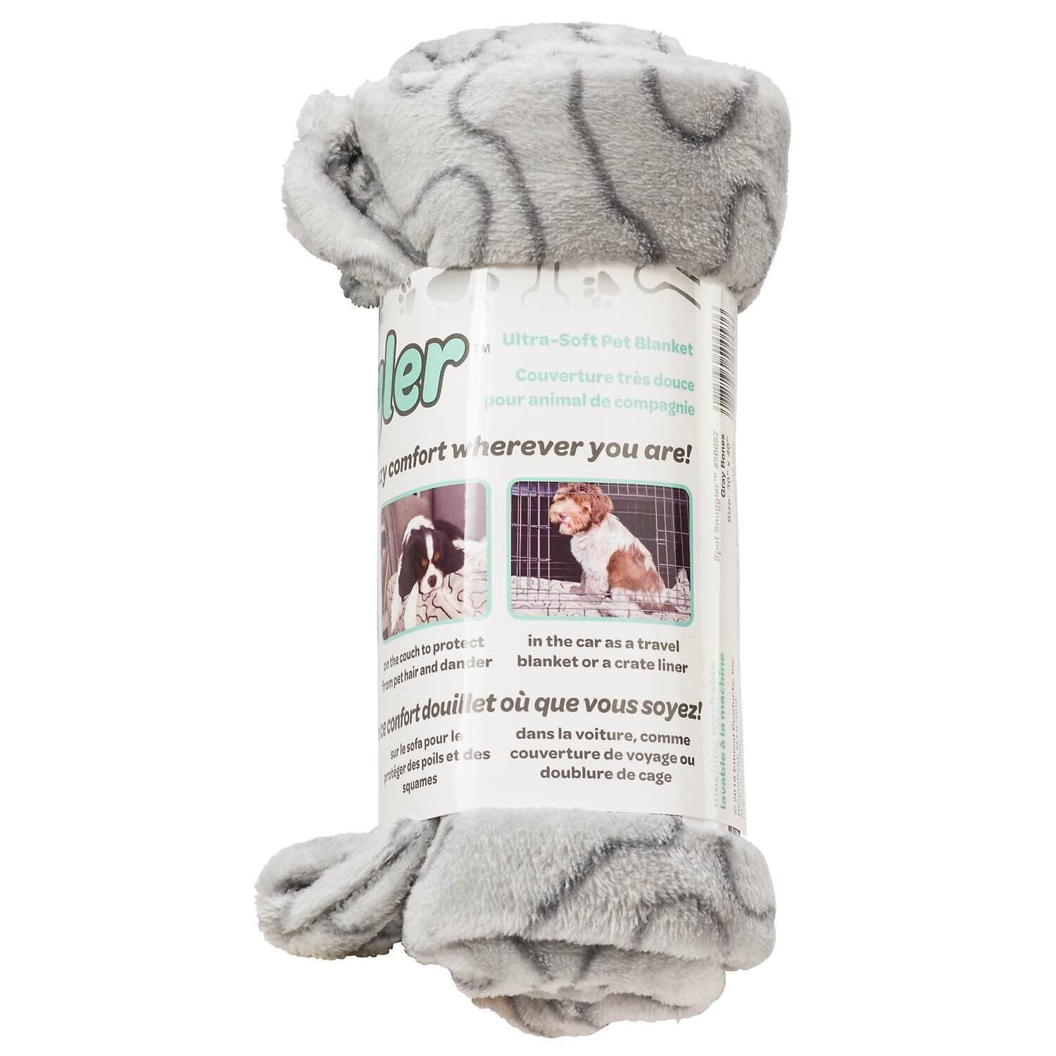 Spot Bones Gray Dog Blanket, 30X40"