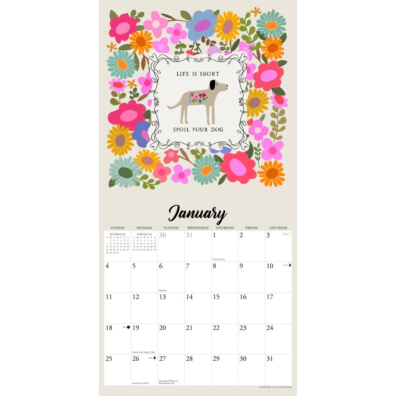 Willow Creek Press 2026 Every Home Needs A Dog Wall Calendar