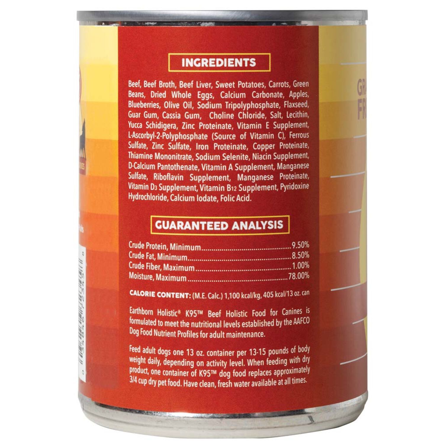 Earthborn Holistic K95 Grain Free Beef Recipe Canned Wet Dog Food, 13-Oz Pack Of 12