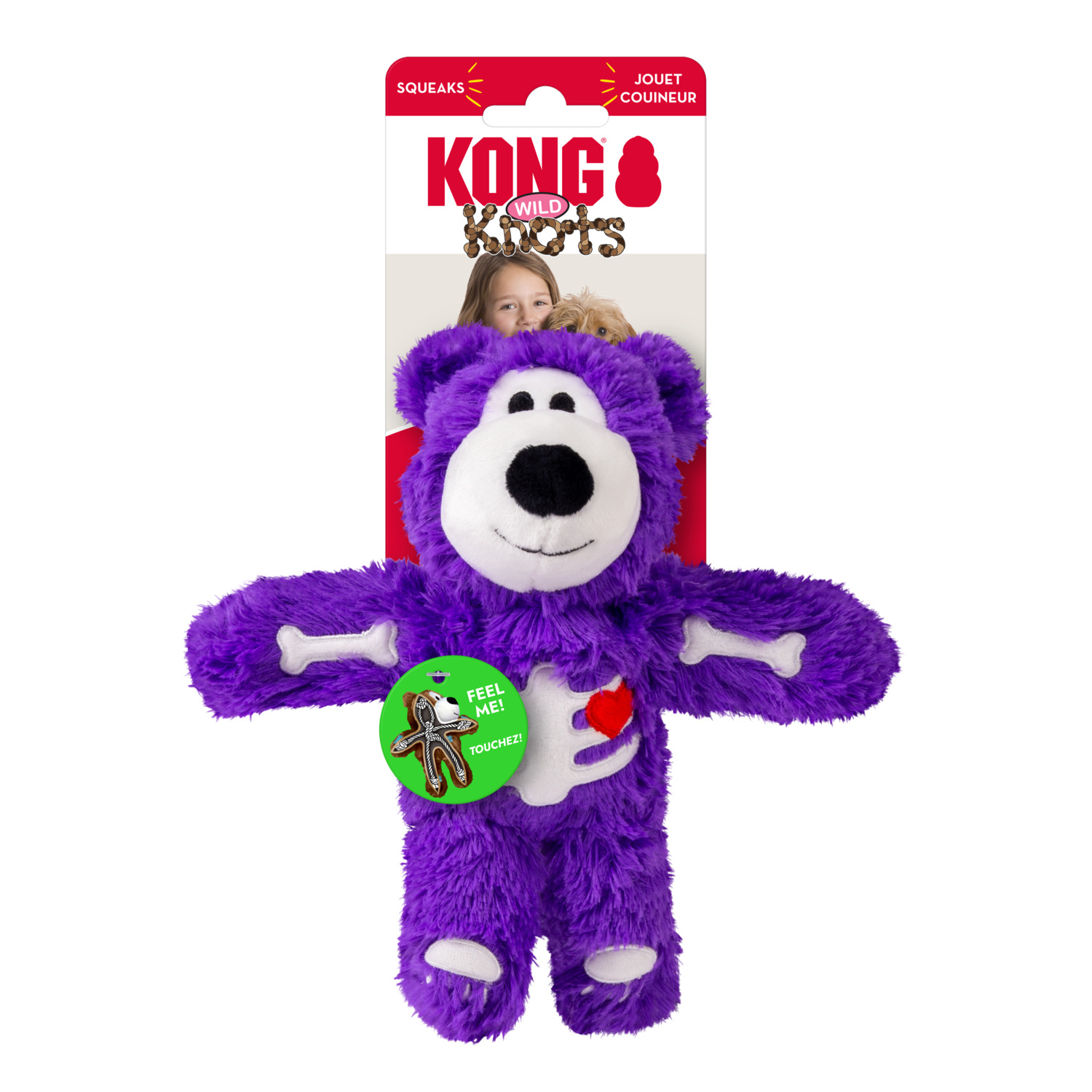 Kong Halloween Wild Knots Skeleton Bear Dog Toy, Assorted Colors - Small/Medium