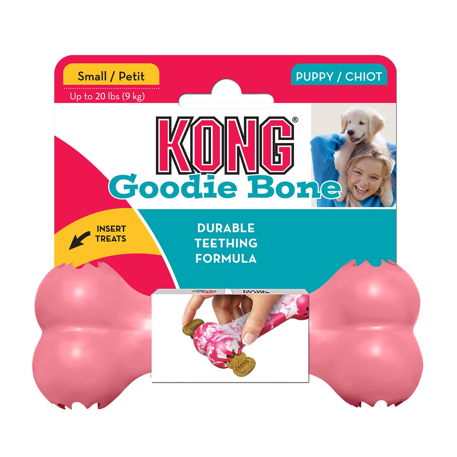 Kong Puppy Goodie Bone Soft Rubber Chew Dog Toy