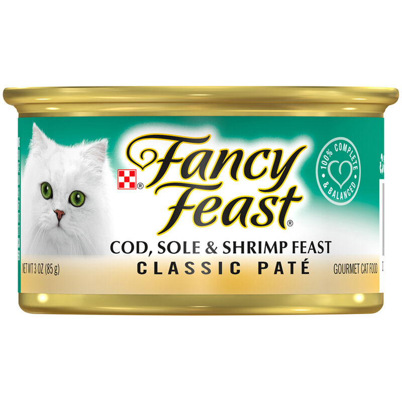 Fancy Feast Cod, Sole And Shrimp Feast Classic Grain Free Wet Cat Food