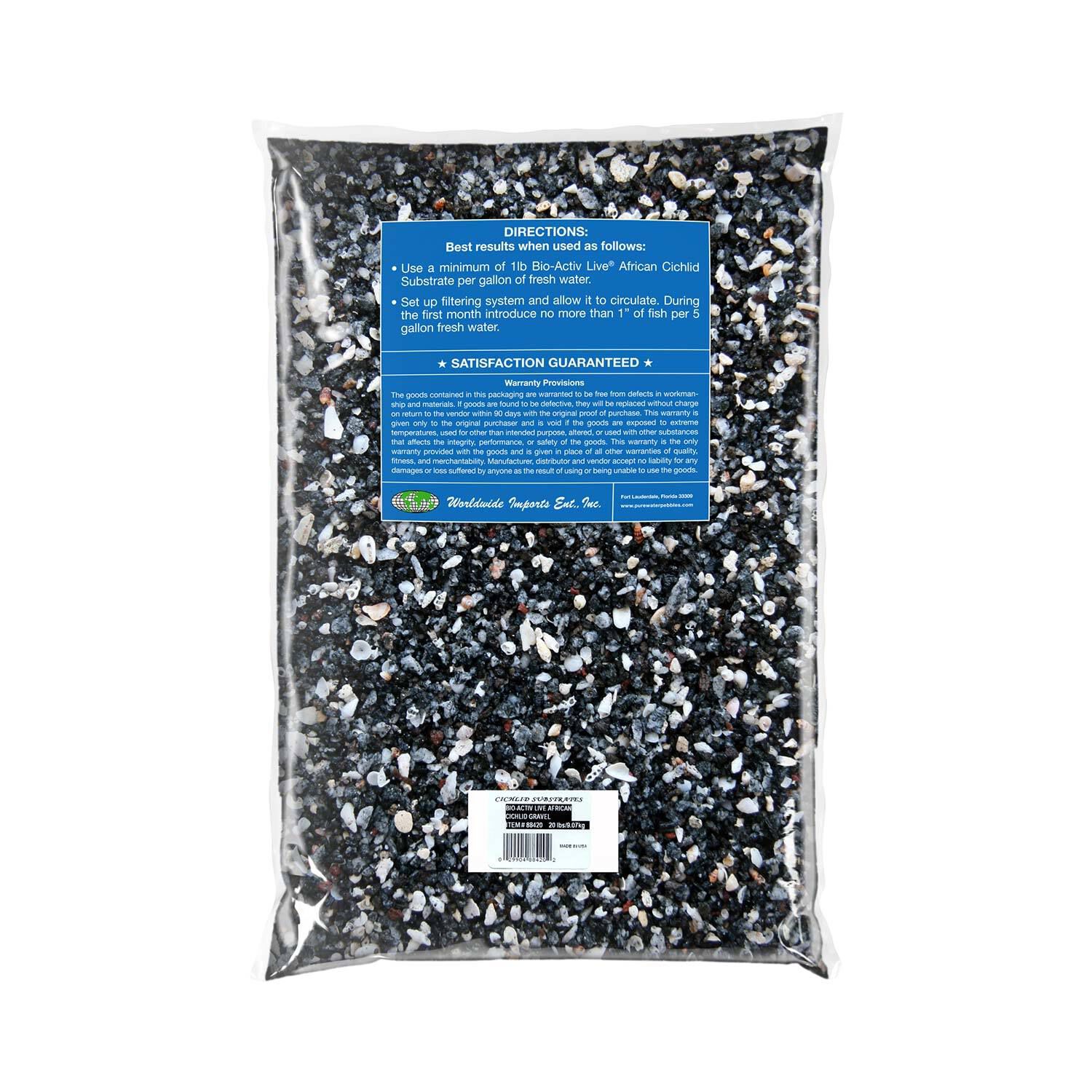 Pure Water Pebbles Cichlid Substrates, Bio Activ Live Rift Lake African Cichlid Gravel