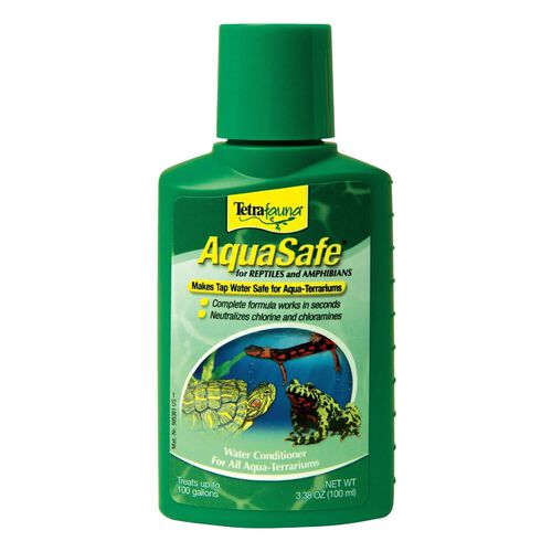 Tetra Fauna Aquasafe Water Conditioner For Reptiles & Amphibians, 3.38 Oz