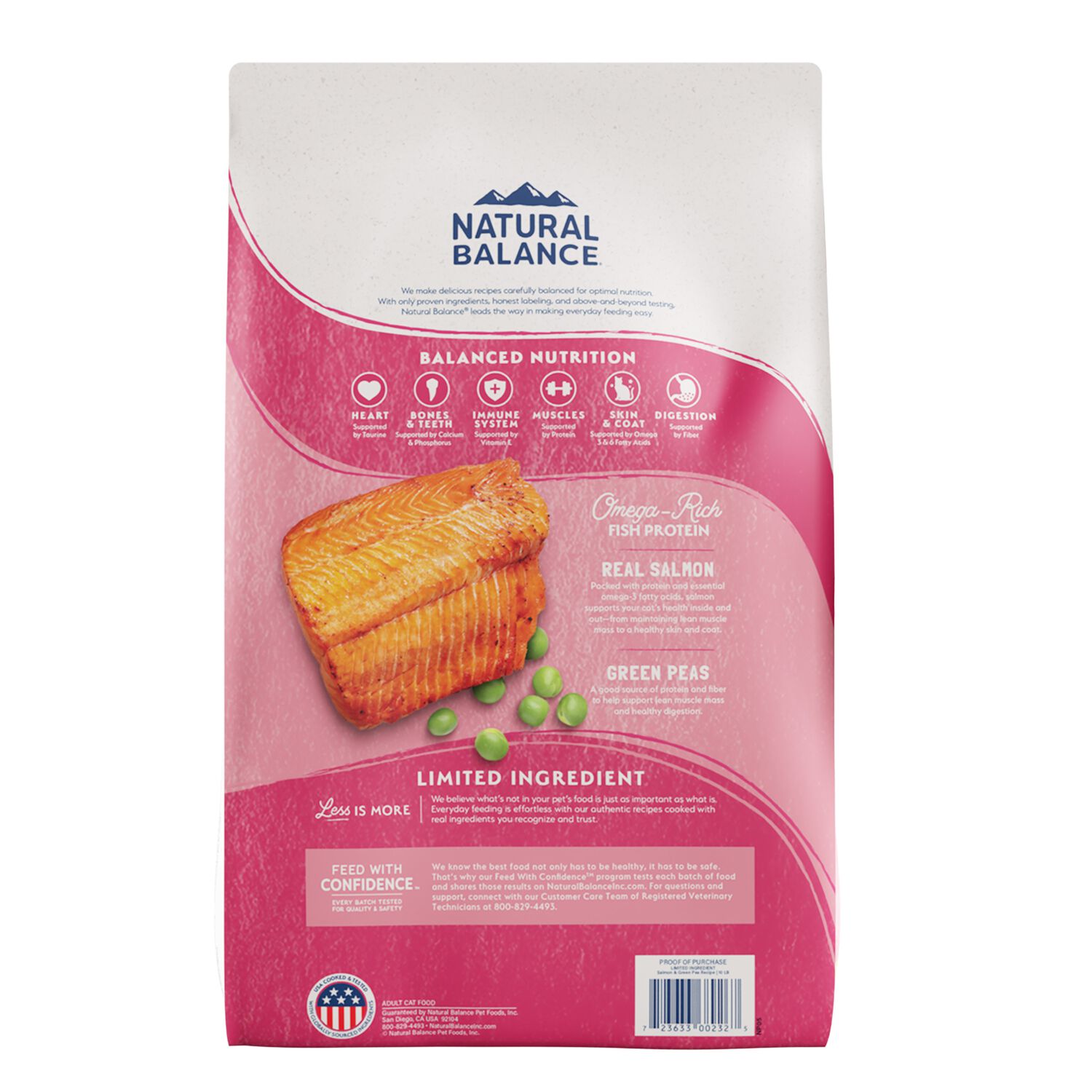 Natural Balance Limited Ingredient Grain Free Salmon & Green Pea Recipe Dry Cat Food, 4-Lb