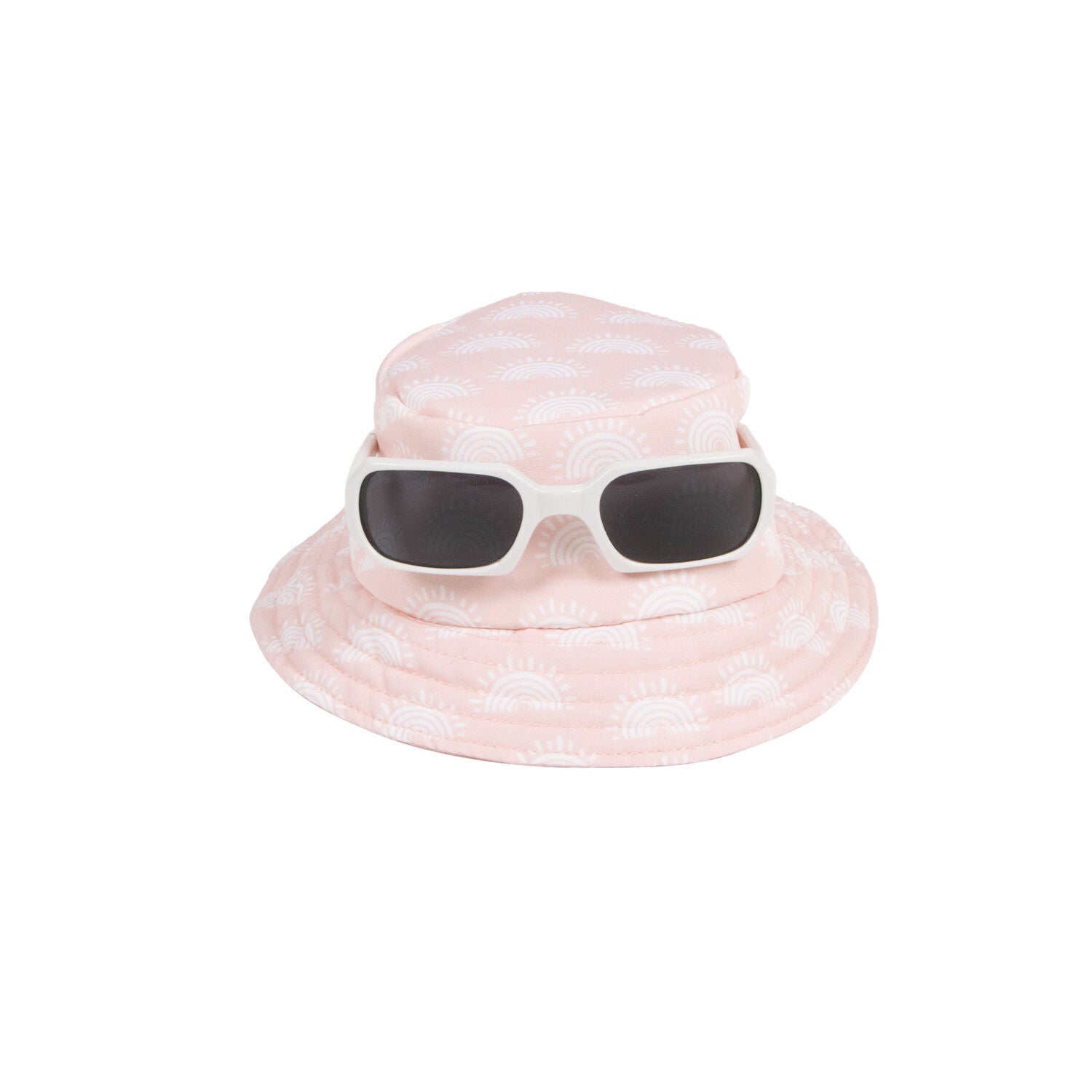 Bailey & Bella Pink Arches Sunglasses Dog Bucket Hat, Medium/Large