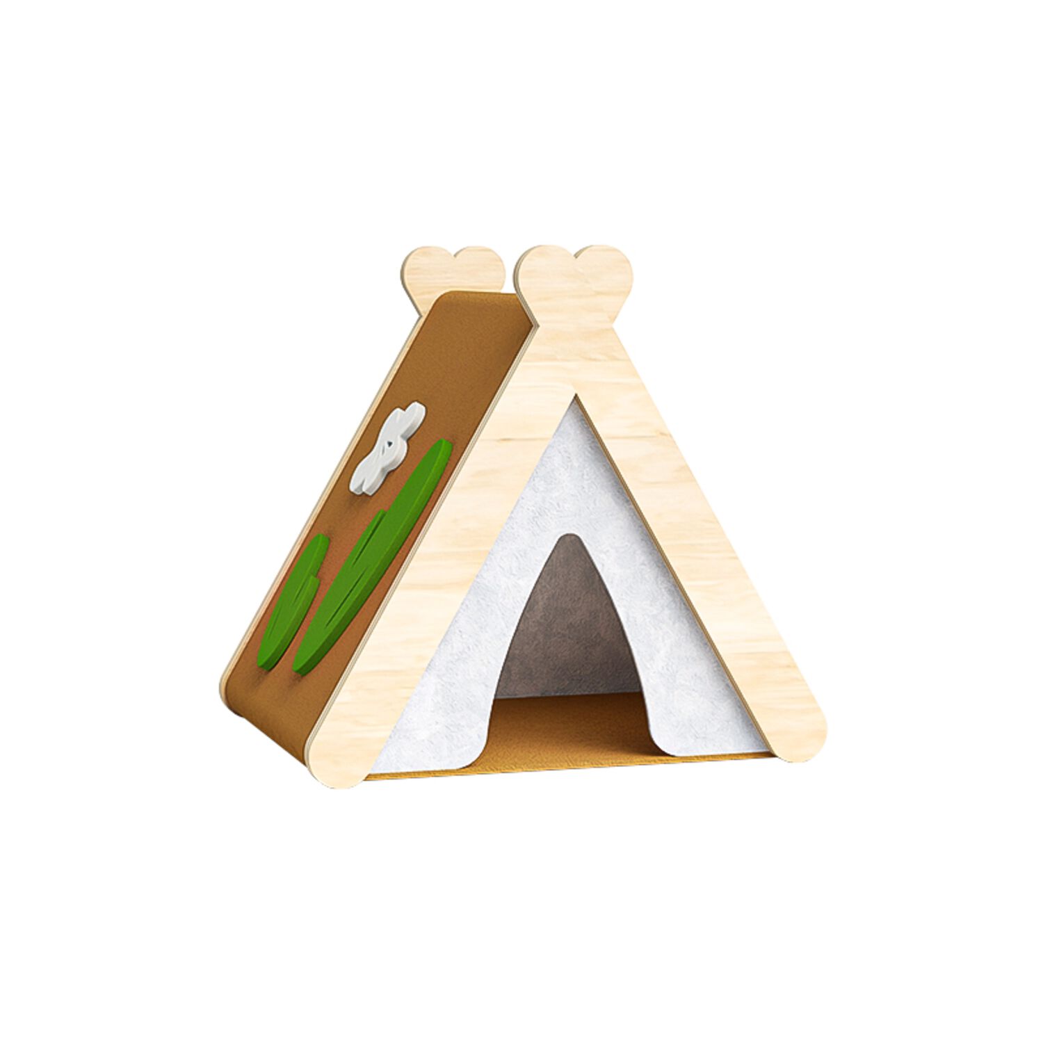 Mini & Moe Camping Tent Natural Wood Small Animal Hideout, 1 Each
