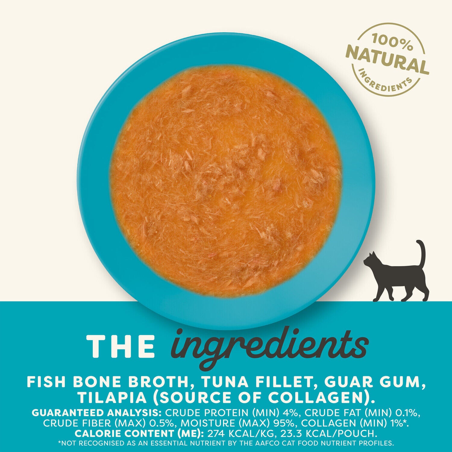 Applaws&trade; Natural Wet Cat, Food Fish Bone Broth With Tuna Fillet Spout, 3 Oz