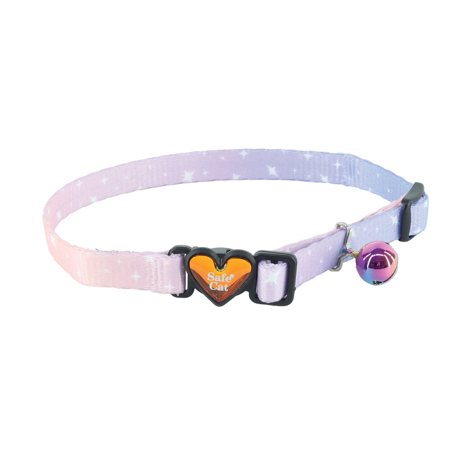 Safe Cat&reg; By Coatal Heartbreaker Adjustable Cat Collar With Breakaway Heart Buckle, Shining Diamond, 3/8" X 8-12"