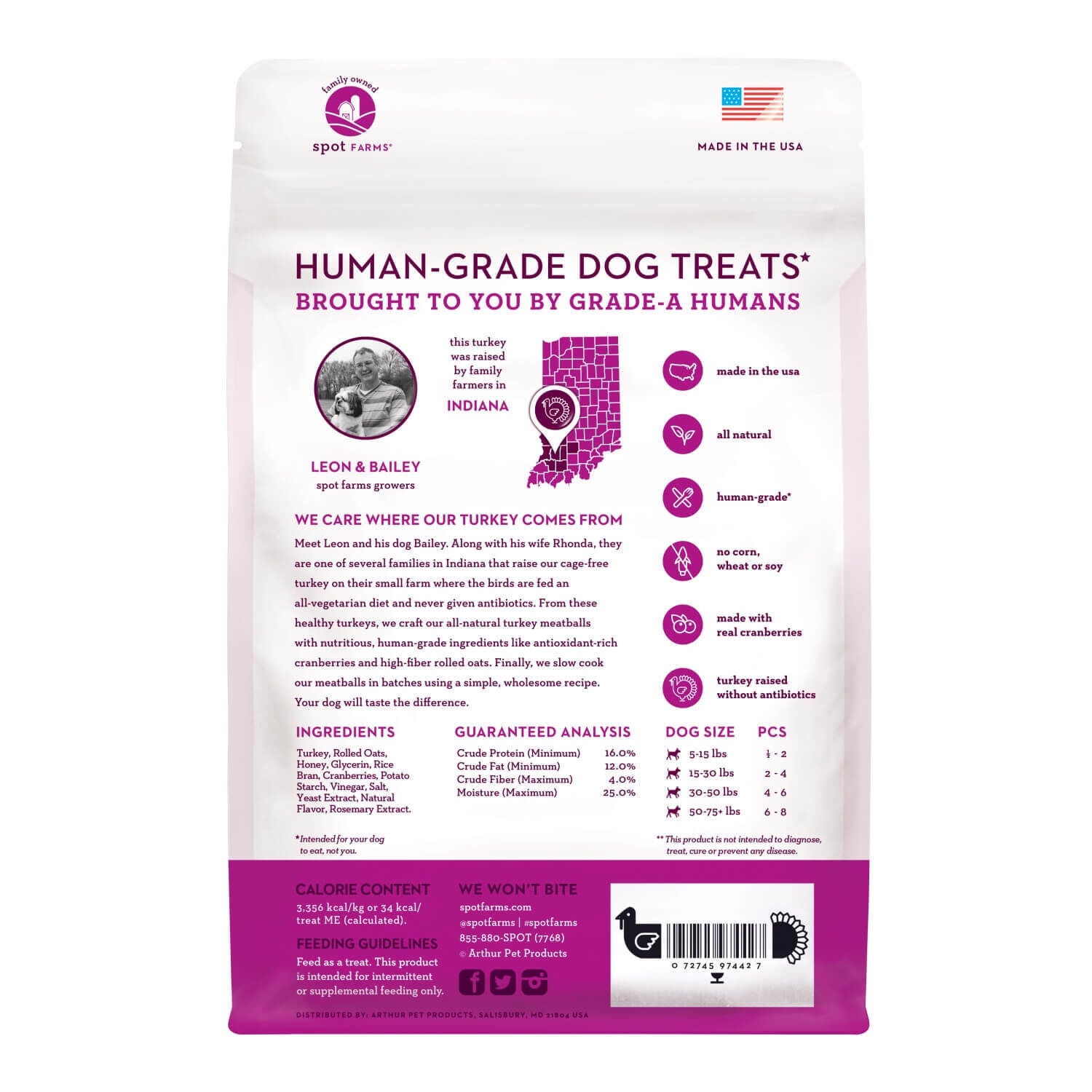 Spot Farms Turkey Meatballs With Cranberries Recipe Human Grade All Natural Dog Treats