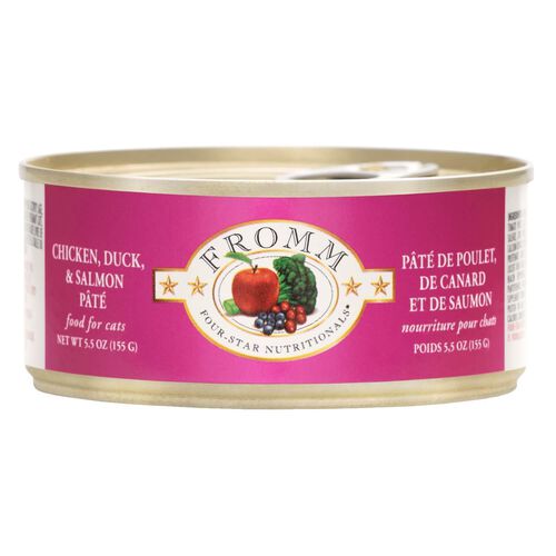 Fromm Four Star Chicken, Duck & Salmon Pâté Food For Cats 5.5 Oz