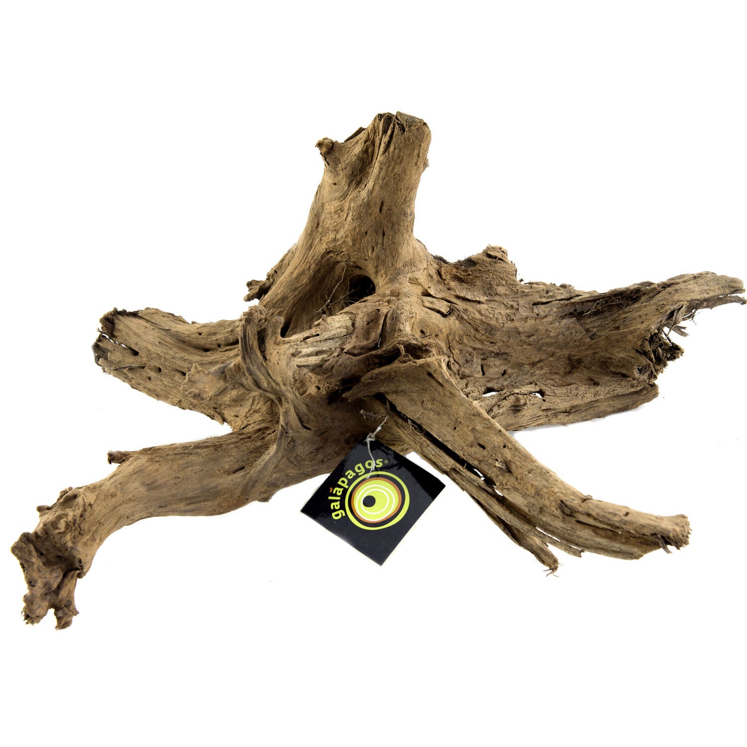 Gal&aacute;pagos Sinkable Driftwood Aquarium And Terrarium Decor, Natural, Medium-Large 14-16In