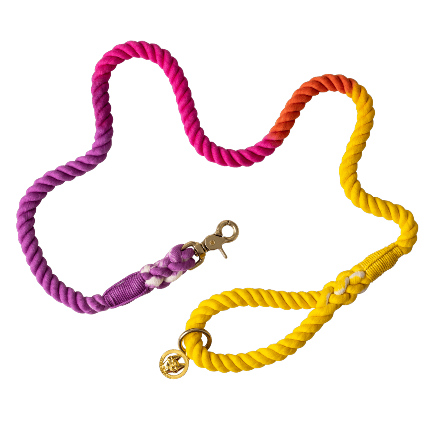 Pink Papyrus Roxy Rope Dog Leash, 6 Feet Long, Pastel Colors