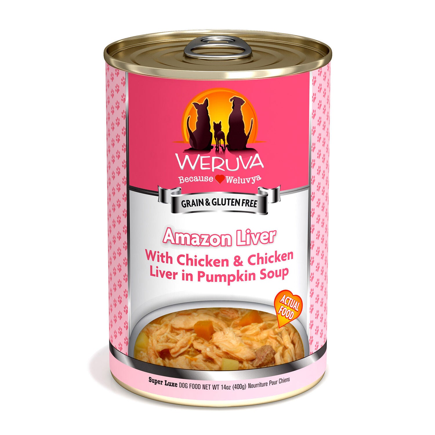 Weruva Amazon Liver With Chicken & Chicken Liver In Pumpkin Soup Wet Dog Food, 14-Oz