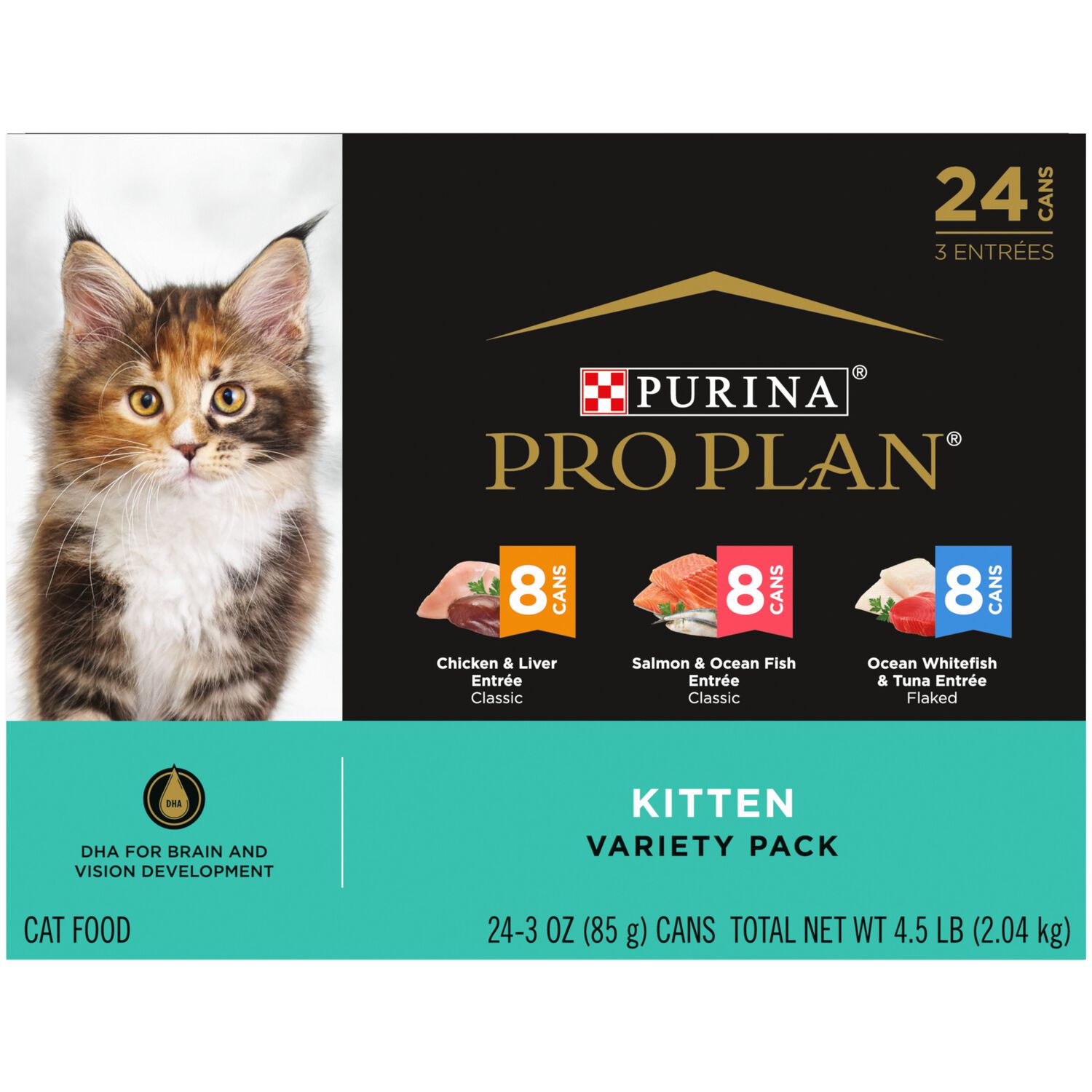 Purina Pro Plan Development Kitten Favorites Variety Pack High Protein Wet Cat Food, 3-Oz - 24 Pack