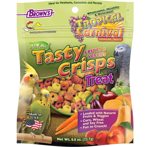 Tropical Carnival Natural Tasty Crisps Pet Bird Treat