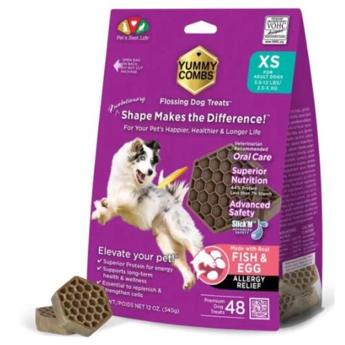 Yummy Combs Flossing Dental Care Allergy Relief Dog Treats,  Xs