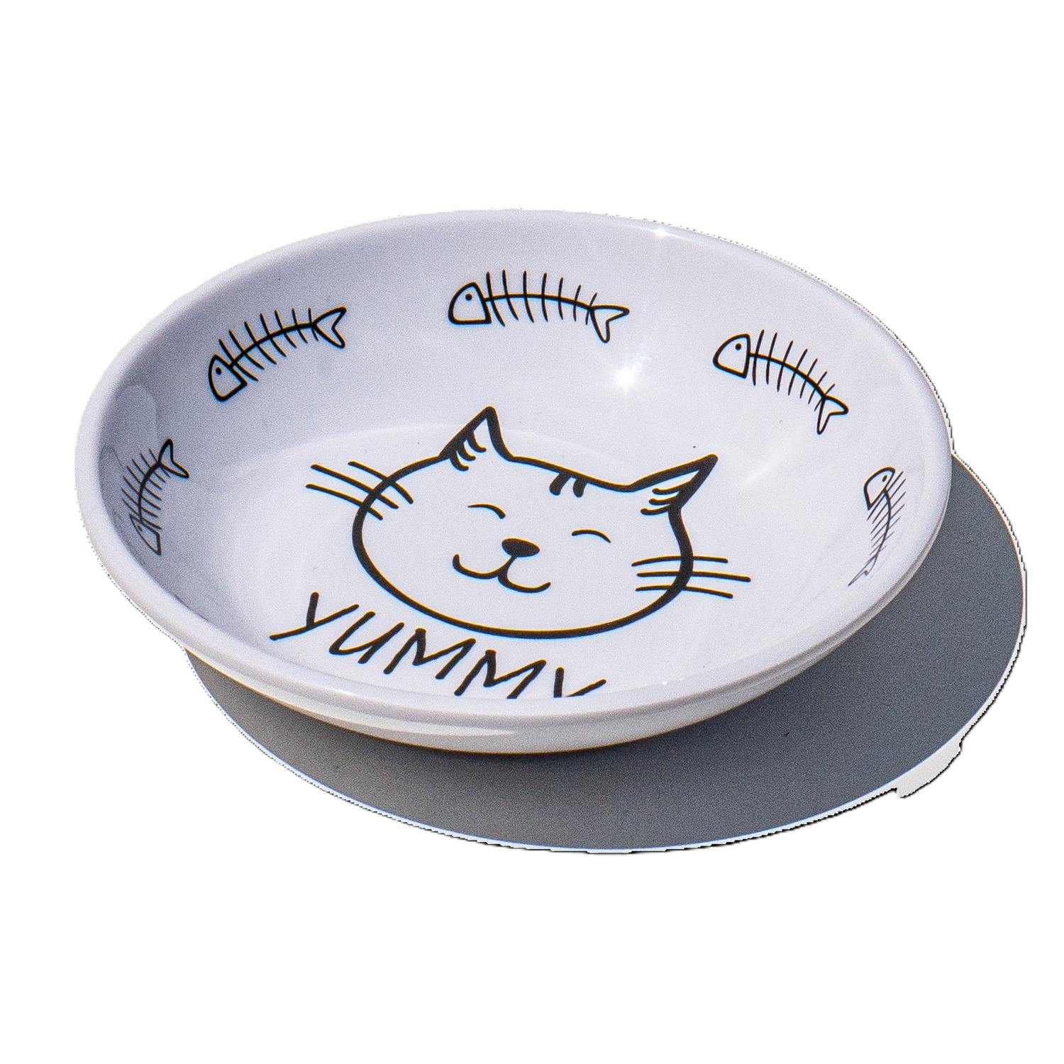Abode Homewares Black & White Yummy Cat Bowl