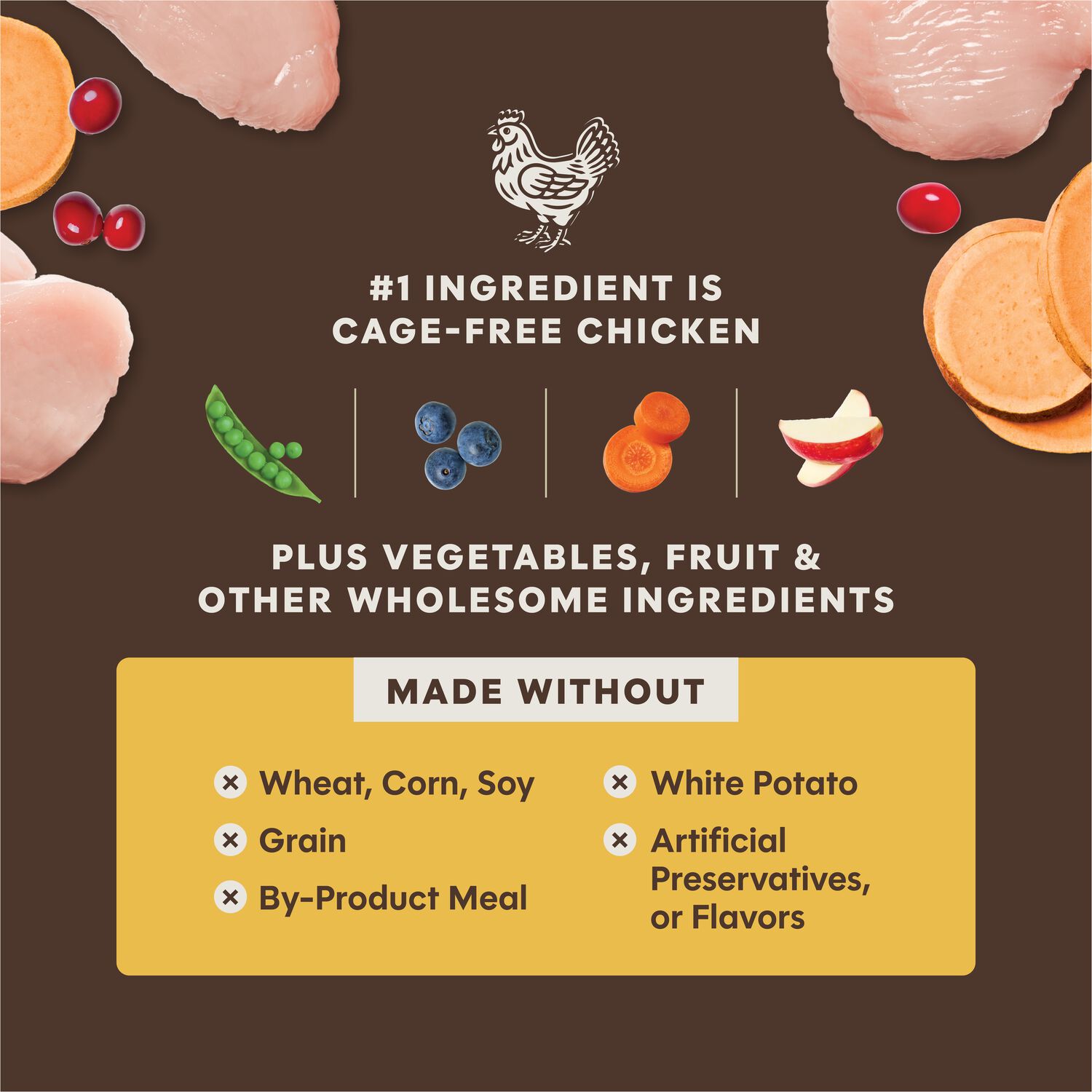 Instinct Peakboost+ Grain-Free High-Protein Adult Dry Dog Food With 5 Protein-Packed Bites, Real Chicken Recipe, 3.5-Lb Bag