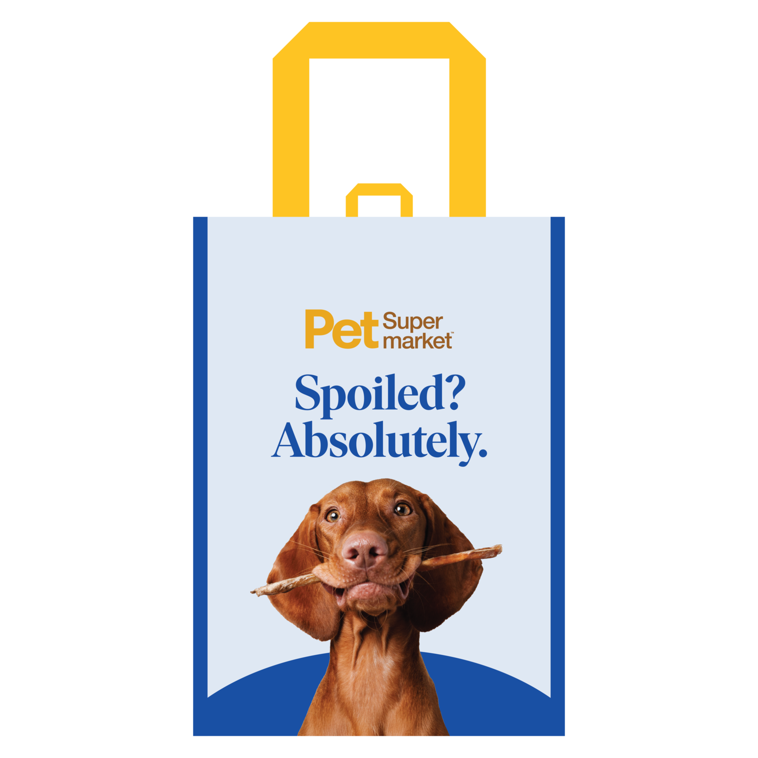 Pet Supermarket Reusable Shopping Bag, Spoiled Dog