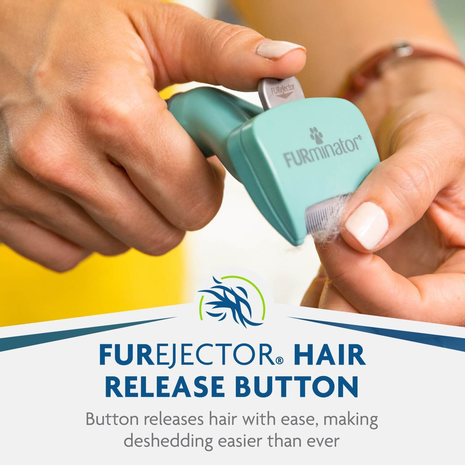 Furminator Undercoat Deshedding Cat Grooming Tool For Cats With Long Hair, Black/Blue, Small