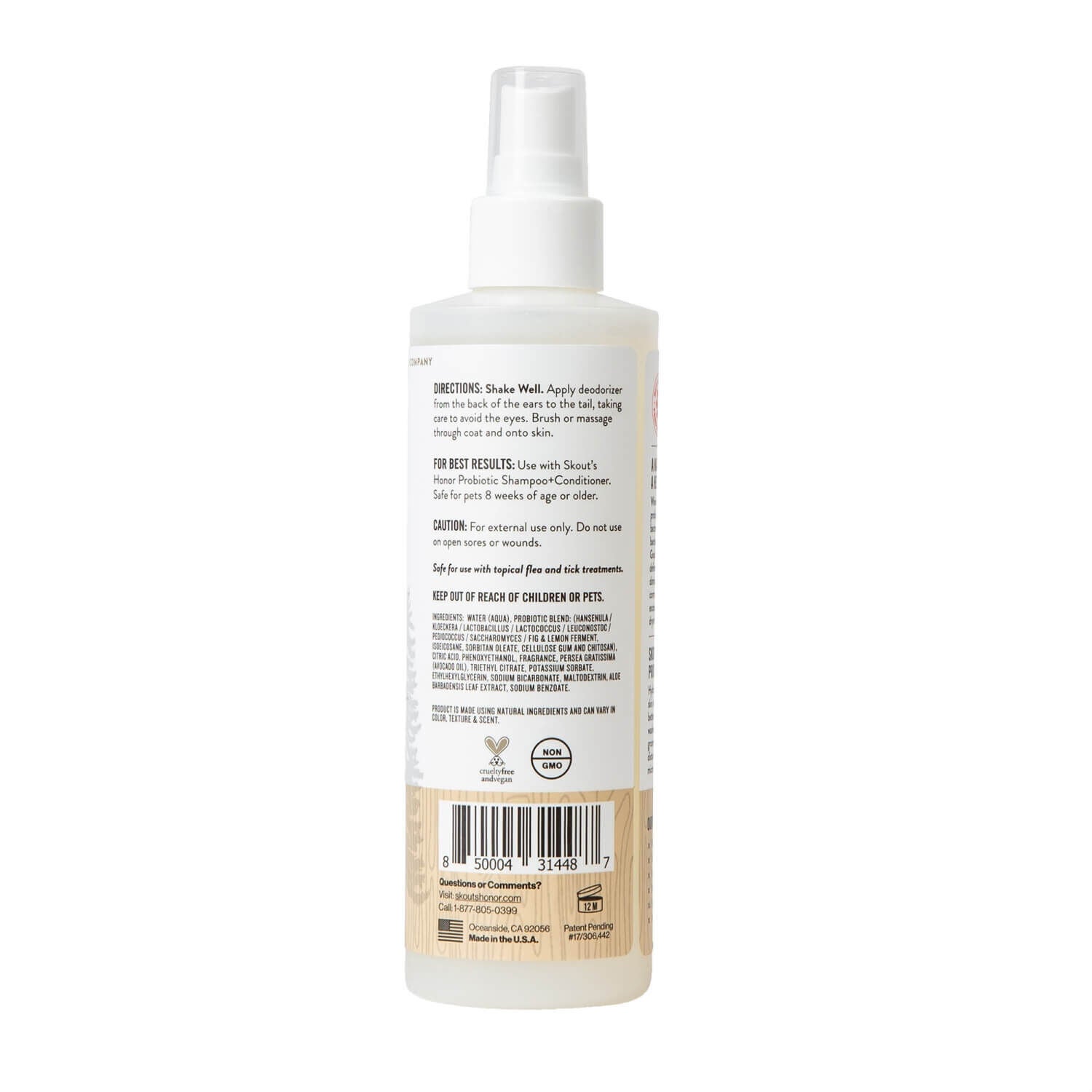 Skout's Honor Probiotic Deodorizer Dog Wood, 8-Oz