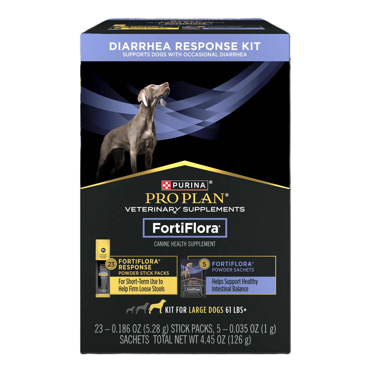 Purina Pro Plan Veterinary Supplements Fortiflora Diarrhea Response Kit For Large Breed Dogs