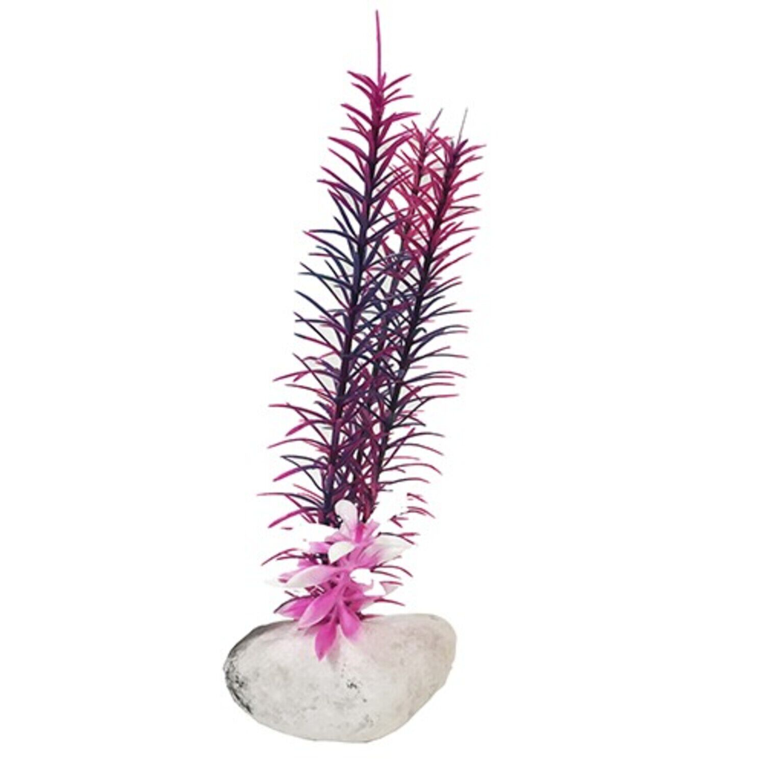 Penn-Plax Rock Plant Aquarium Decor &ndash; Purple, 8"