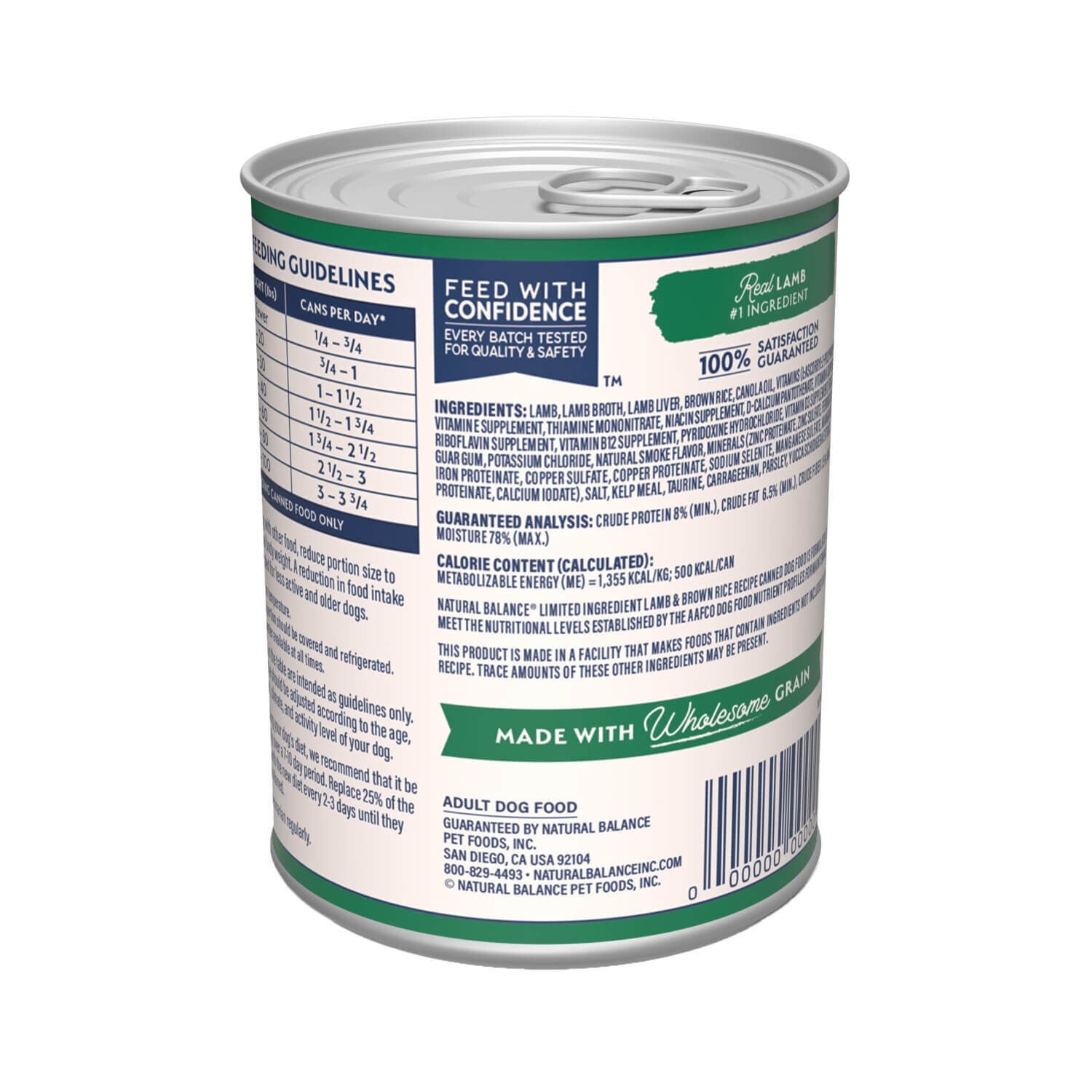 Natural Balance Limited Ingredient Lamb & Brown Rice Recipe Adult Wet Dog Food