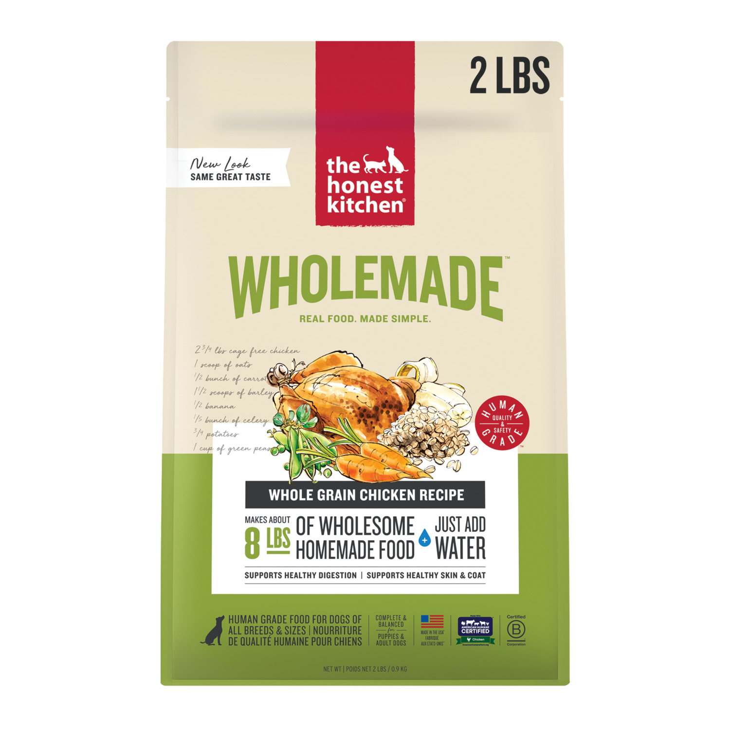 The Honest Kitchen Wholemade Whole Grain Chicken Recipe Dehydrated Dog Food