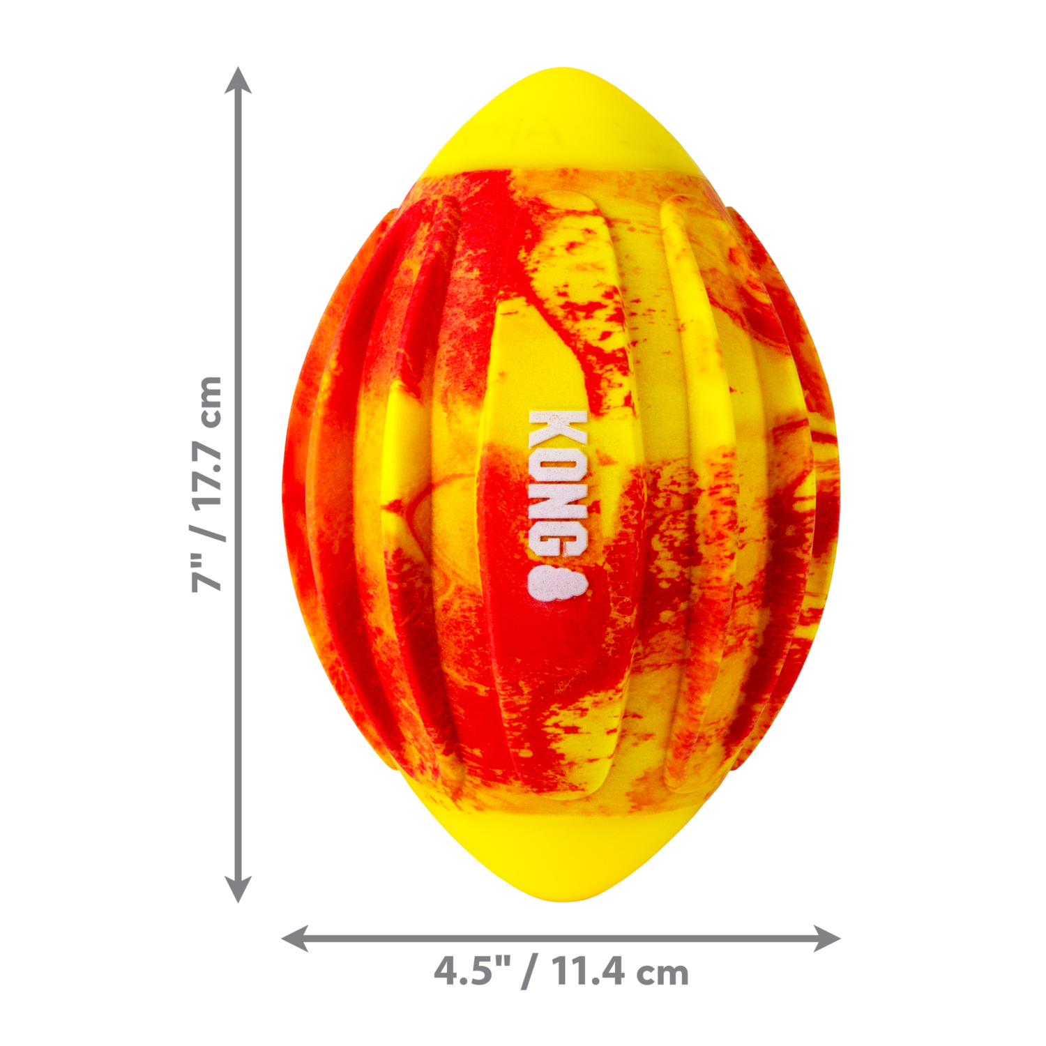 Kong Flexball Sport Football Toss & Fetch Dog Toy, 7"