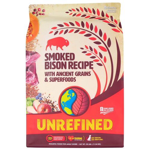 Earthborn Holistic Unrefined Smoked Bison Recipe With Ancient Grains & Superfoods Dry Dog Food, 25lb