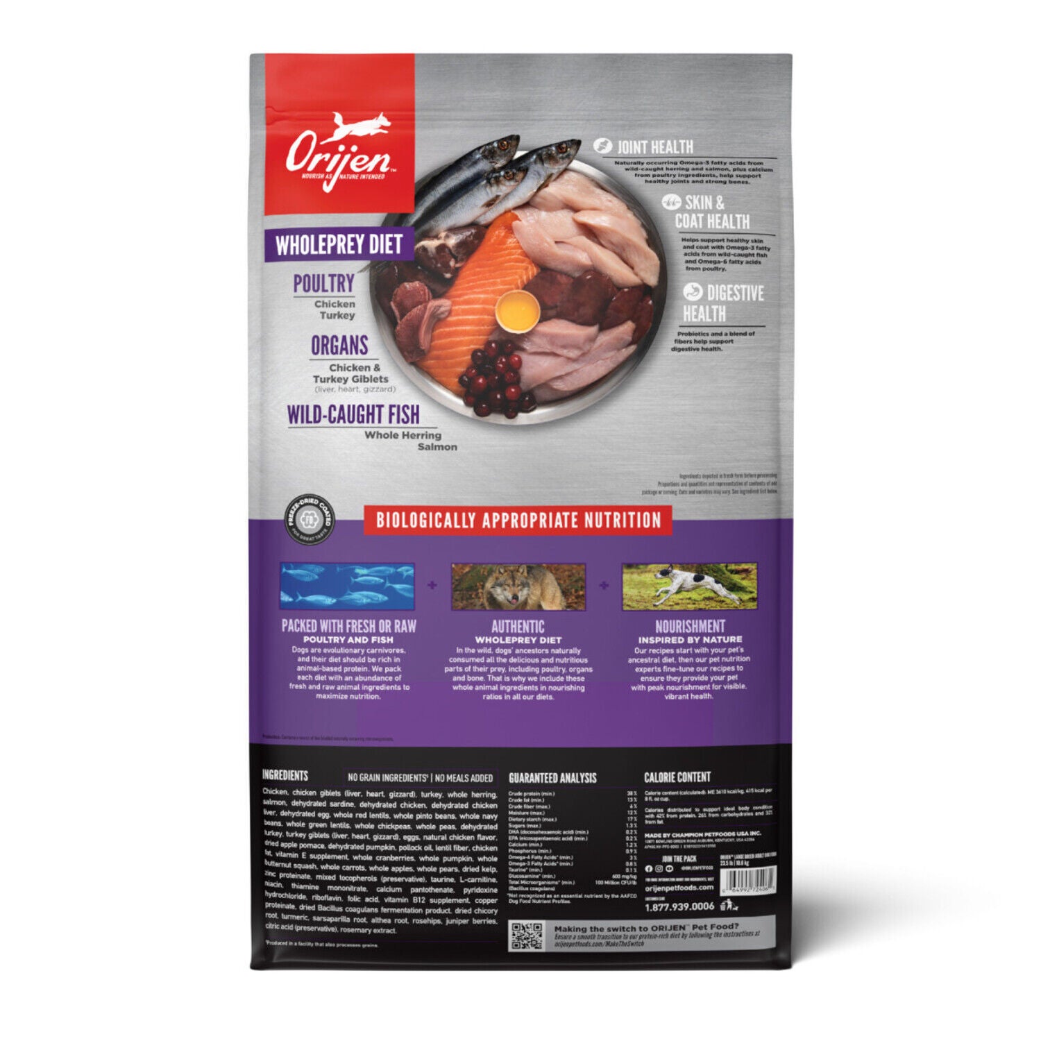 Orijen Large Breed Adult Grain-Free High-Protein Dry Dog Food, 23.5-Lb