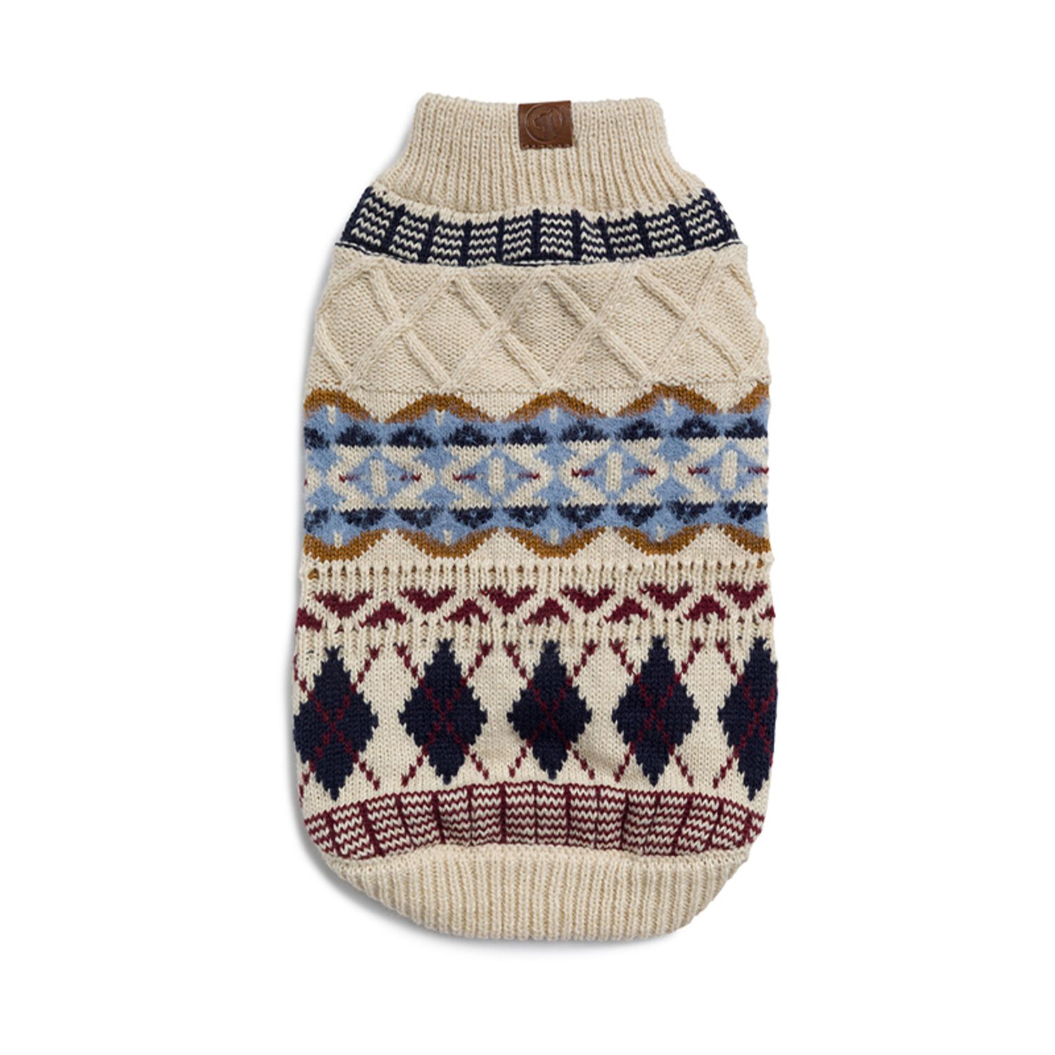 Aristopet Classic Fair Isle Knit Dog Sweater, Multi, Small