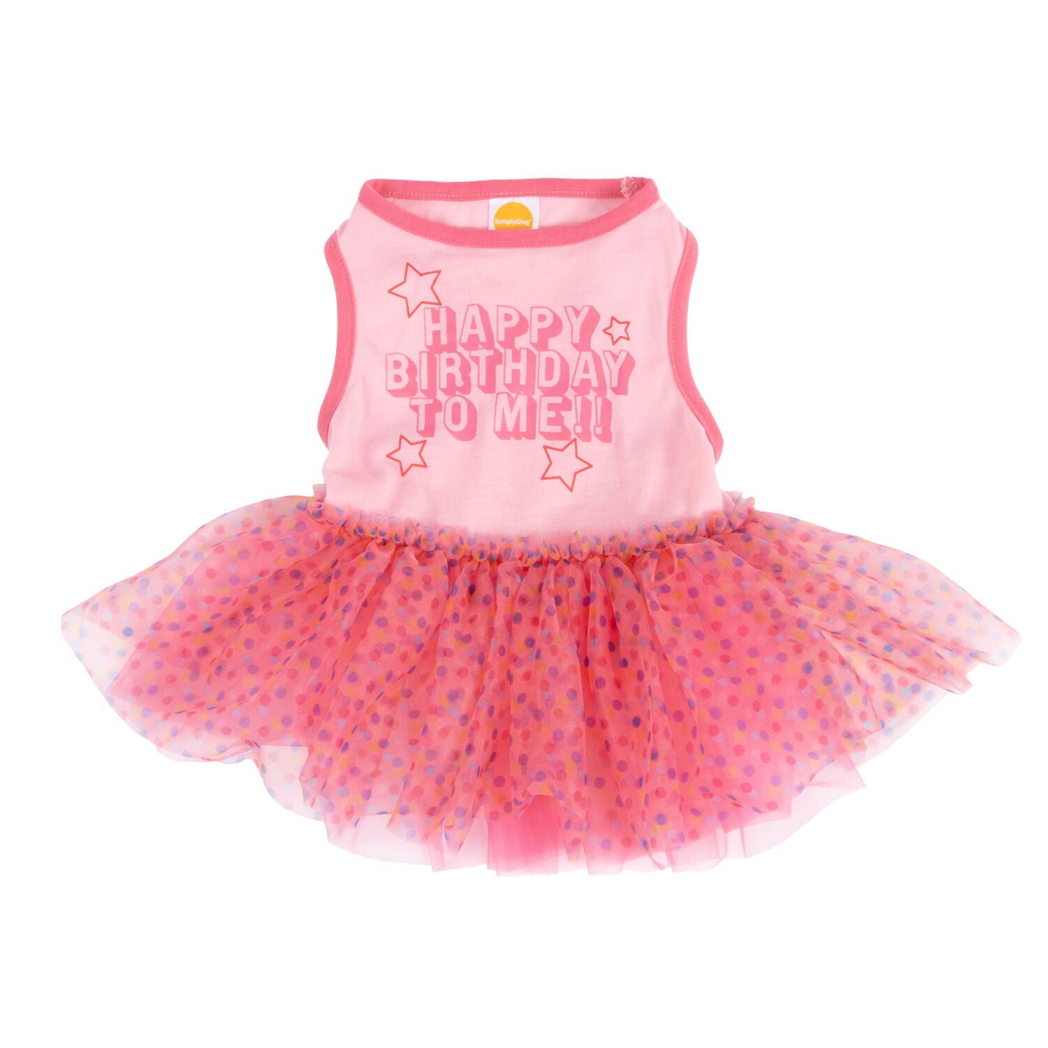 Bailey & Bella Pink Happy Birthday To Me!! Dog Dress, Extra Small