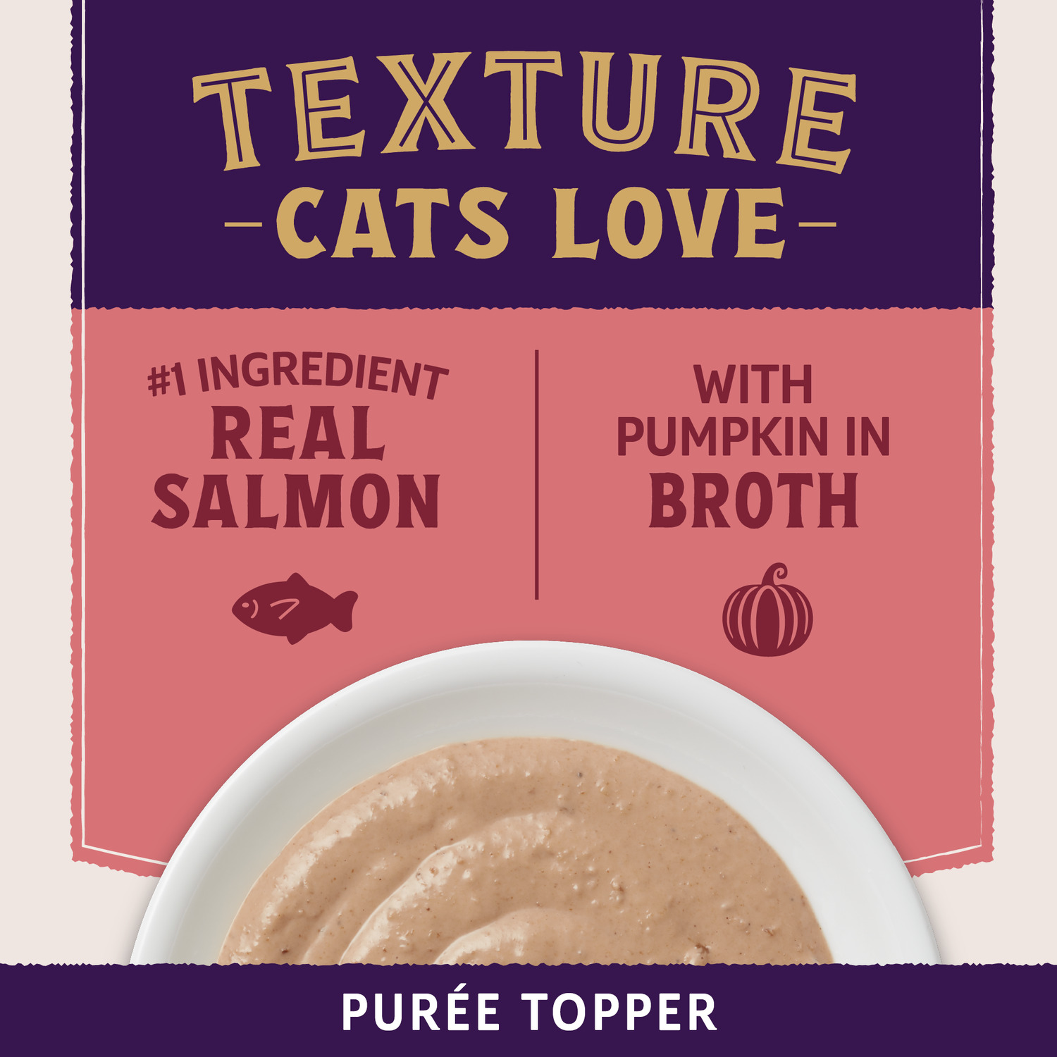 Natural Balance Ultra Protein Plus Wet Cat Food, Skin & Coat And Digestive Health Real Salmon With Pumpkin Recipe Puree Topper, 2.4-Oz-Pack Of 24