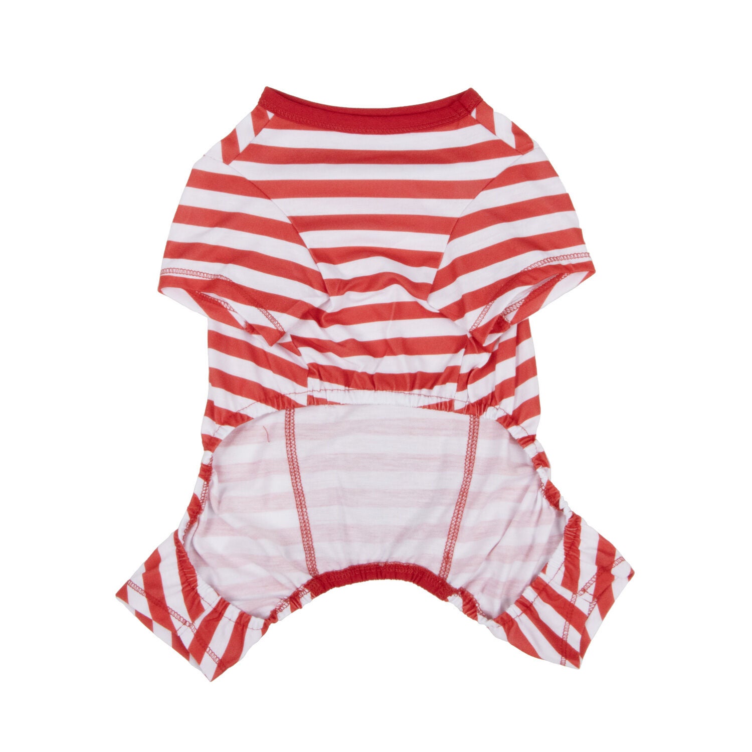 Simply Dog Striped Penguin Holiday Dog Pajamas, Extra Small