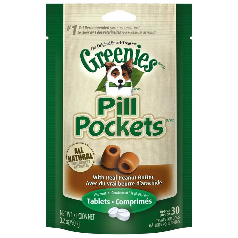 Pill Pockets With Real Peanut Butter Tablets Dog Treat image number 1