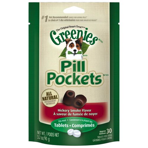Pill Pockets Hickory Smoke Flavor Tablets Dog Treat