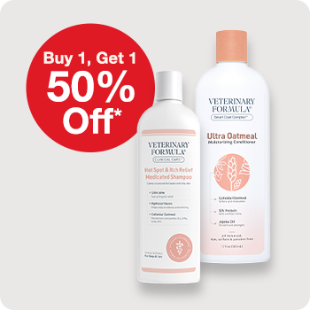 Buy 1, Get 1 50% Off Veterinary Formula Shampoo, Conditioners & Sprays