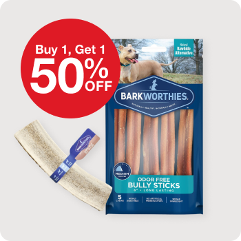 Buy 1 Get 1 50% off Barkworthies & Purebites 