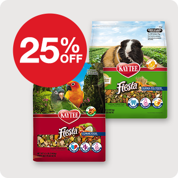 25% Off Kaytee Fiesta Bird Food and Small Animal Food 