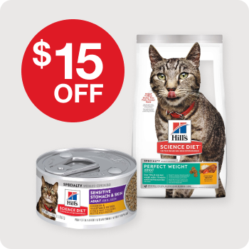 $15 Off with the purchase of $75 Hill's items